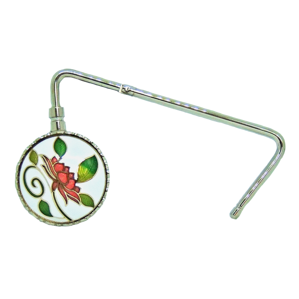 hard enamel logo foldable bag hanger